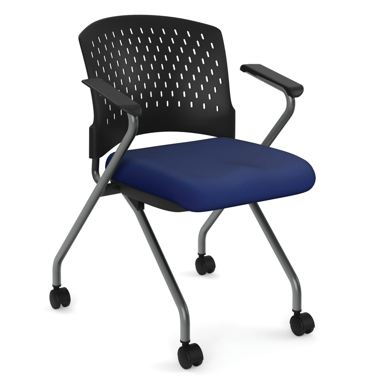Nesting Chair w/Arms, Casters & Titanium Frame
