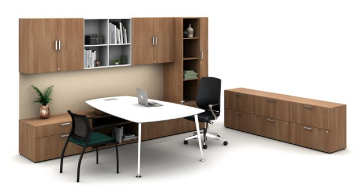 Brazilwood with Pebble top desk